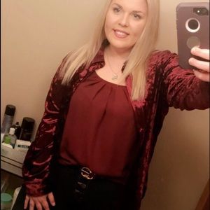 Long sleeve velvet shirt (bought frond Dillards)